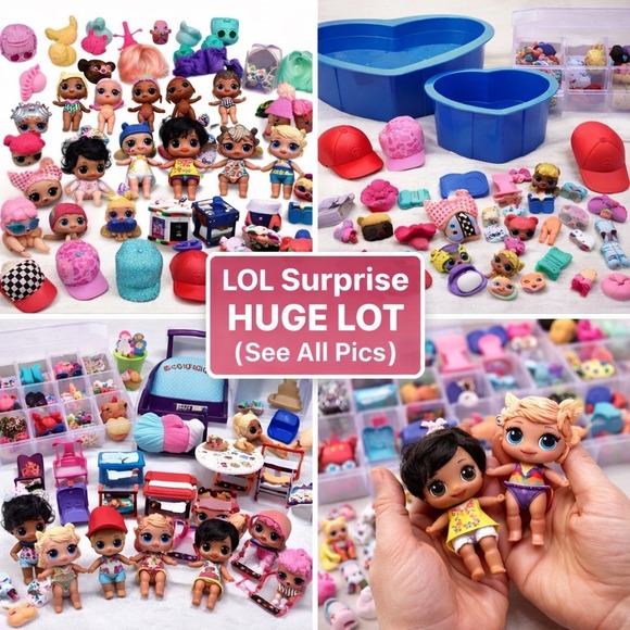LOL Surprise HUGE Doll Lot Accessories Furniture Clothes Hats Pets Bundle Set